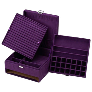 Boite à Bijoux - Coffret Violet-boite à bijoux- Boite-a-Bijoux-Coffret-Fuschia_00291-ORNA | Rangement pour Bijoux