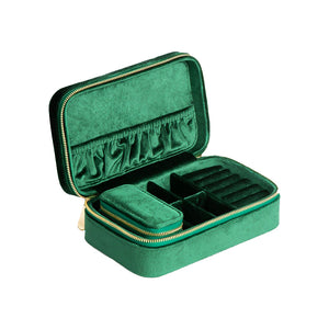 Boite à Bijoux - Velours Émeraude-boite à bijoux- 129-Boite-a-Bijoux-Chic-Velour-Emeraude_00025-ORNA | Rangement pour Bijoux