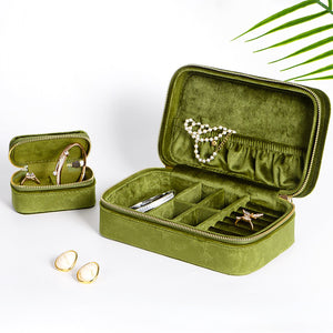 Boite à Bijoux - Velours Feuillage-boite à bijoux- 132-Boite-a-Bijoux-Chic-Velour-Feuille_00036-ORNA | Rangement pour Bijoux