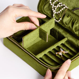 Boite à Bijoux - Velours Feuillage-boite à bijoux- 132-Boite-a-Bijoux-Chic-Velour-Feuille_00037_307d4499-e770-4a60-b3f9-48b045f3d185-ORNA | Rangement pour Bijoux