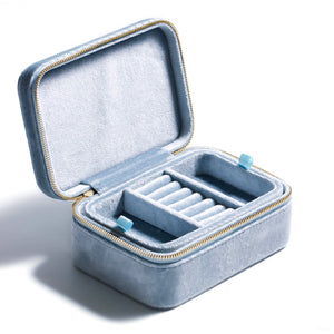 Boite à Bijoux - Velours Ciel-boite à bijoux- 133-Boite-a-Bijoux-Chic-Velour-Ciel_00038-ORNA | Rangement pour Bijoux