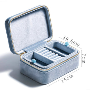 Boite à Bijoux - Velours Ciel-boite à bijoux- 133-Boite-a-Bijoux-Chic-Velour-Ciel_00039-ORNA | Rangement pour Bijoux