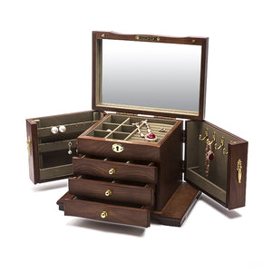 Boite à Bijoux - Coffret Secret Boisé-boite à bijoux- 136-Boite-a-Bijoux-Commode-Luxe_00065-ORNA | Rangement pour Bijoux