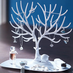 Arbre à Bijoux - Enfant Cerf Blanc-arbre à bijoux- 18-Arbre-a-Bijoux-Jolie-Cerf-Blanc_00089-ORNA | Rangement pour Bijoux