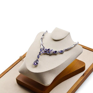 Porte Bijoux - Buste Crème-porte-bijoux- 5-Porte-Bijoux-Elegance-Blanche_00030-ORNA | Rangement pour Bijoux