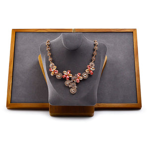 Porte Bijoux - Buste Ardoise-porte-bijoux- 6-Porte-Bijoux-Elegance-Grise_00037-ORNA | Rangement pour Bijoux