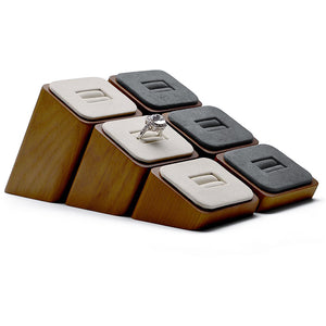 Porte Bijoux - Tri-bagues Crème-porte-bijoux- 84-Porte-Bijoux-Teck-Creme_00493-ORNA | Rangement pour Bijoux