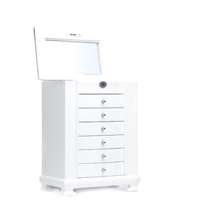 Boite à Bijoux - Majestueuse Blanche-boite à bijoux- Boite-a-Bijoux-Armoire_00059-ORNA | Rangement pour Bijoux