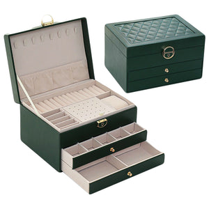 Boite à Bijoux - Coffret Luxueux Vert-boite à bijoux- Boite-a-Bijoux-Coffret-Luxe-vert-ORNA | Rangement pour Bijoux