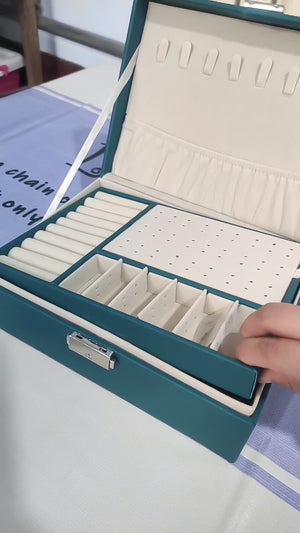 Boite à Bijoux - Élégante Vert-boite à bijoux- Boite-a-Bijoux-Elegante_00558-ORNA | Rangement pour Bijoux