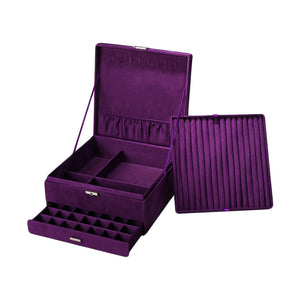 Boite à Bijoux - Coffret Violet-boite à bijoux- Violet_boite-a-bijoux-en-velours-de-haute-quali_variants-8-ORNA | Rangement pour Bijoux