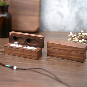 Boite à Bijoux - Double Noyer Blanc-boite à bijoux- boite-a-bagues-en-bois-de-noyer-boite-p_main-3-ORNA | Rangement pour Bijoux