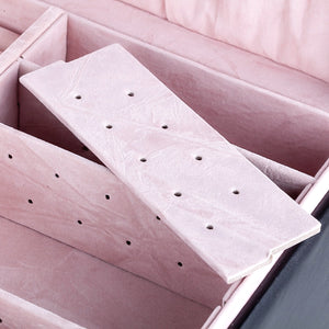 Boite à Bijoux - Somptueuse Noir-boite à bijoux- grande-boite-a-bijoux-en-cuir-pu-organi_description-26-ORNA | Rangement pour Bijoux