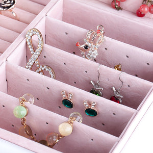 Boite à Bijoux - Somptueuse Blanche-boite à bijoux- grande-boite-a-bijoux-en-cuir-pu-organi_description-5-ORNA | Rangement pour Bijoux