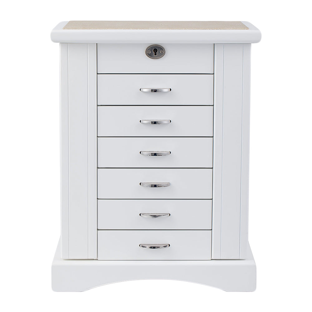 Boite à Bijoux - Majestueuse Blanche-boite à bijoux- Boite-a-Bijoux-Armoire-Blanc_00002-ORNA | Rangement pour Bijoux