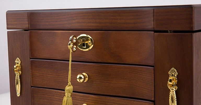 Boite à Bijoux - Coffret Secret Boisé-boite à bijoux- 136-Boite-a-Bijoux-Commode-Luxe_00063-ORNA | Rangement pour Bijoux