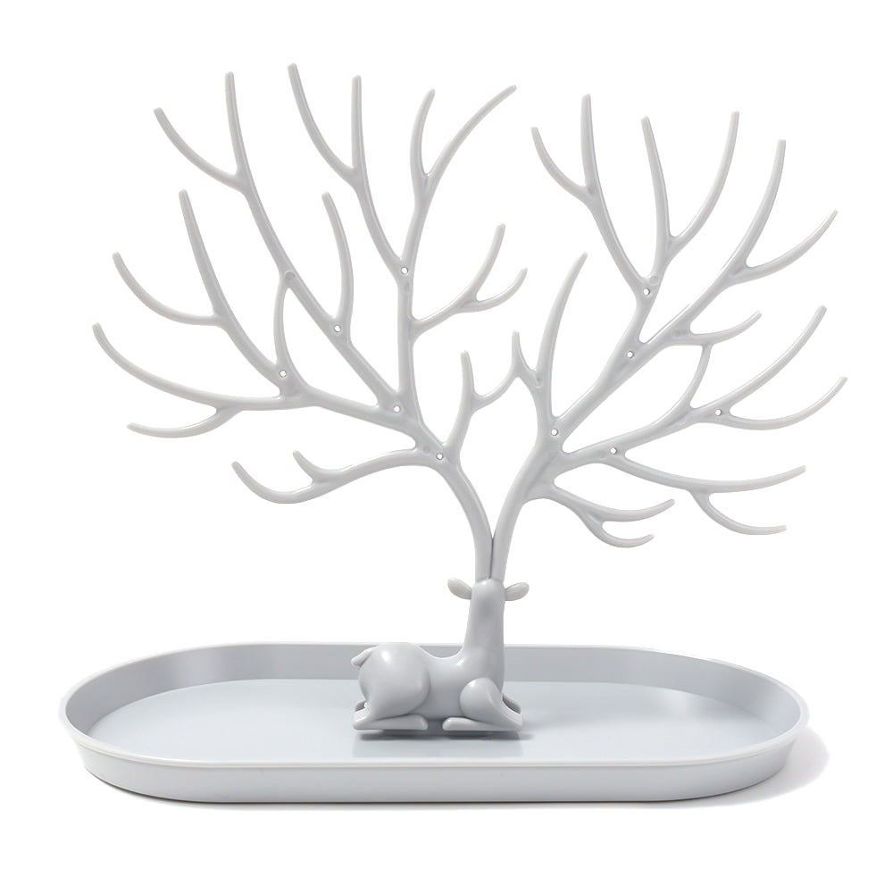 Arbre à Bijoux - Enfant Cerf Gris-arbre à bijoux- 19-Arbre-a-Bijoux-Jolie-Cerf-gris_000923-ORNA | Rangement pour Bijoux