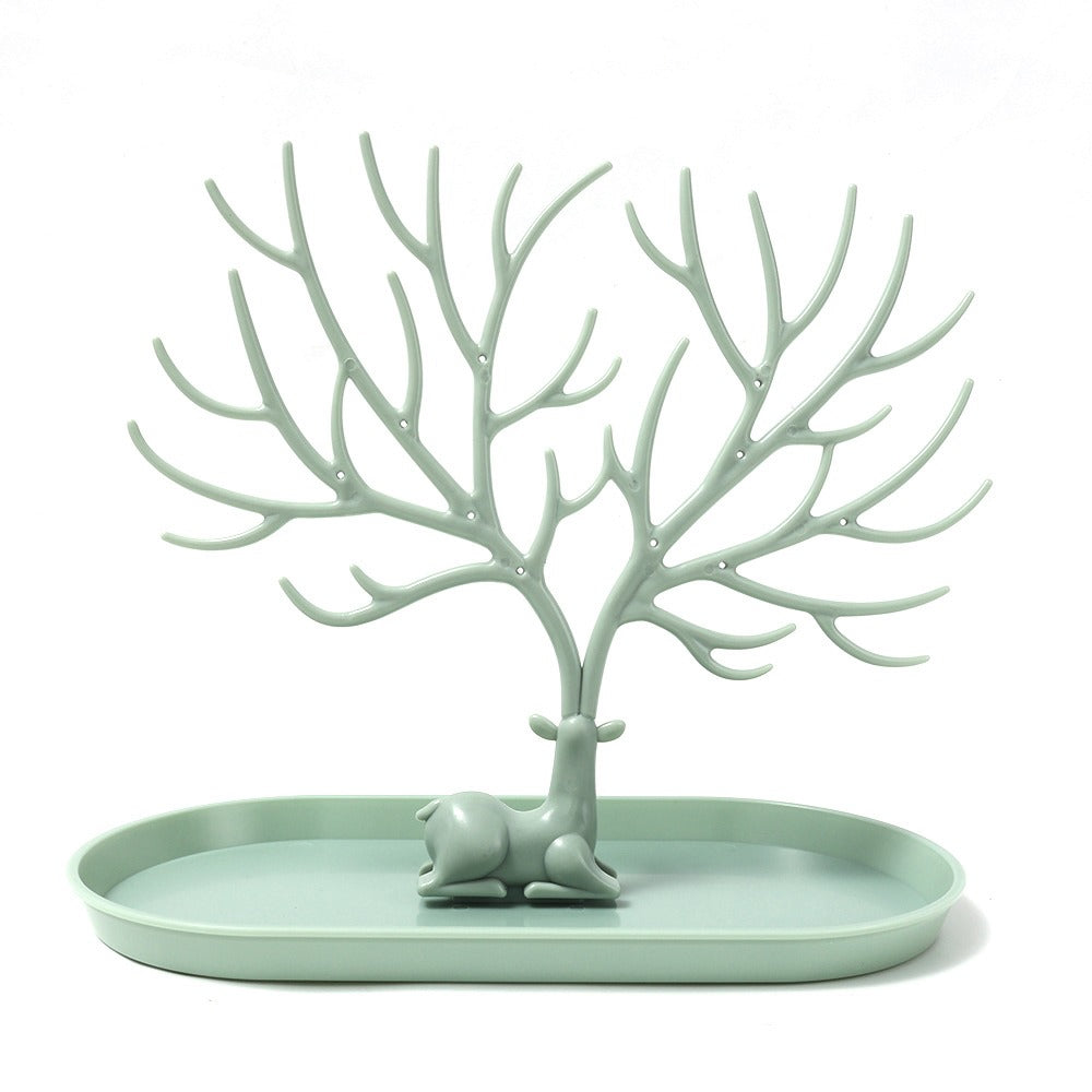 Arbre à Bijoux - Enfant Cerf Vert-arbre à bijoux- 21-Arbre-a-Bijoux-Jolie-Cerf-Vert_00096-ORNA | Rangement pour Bijoux