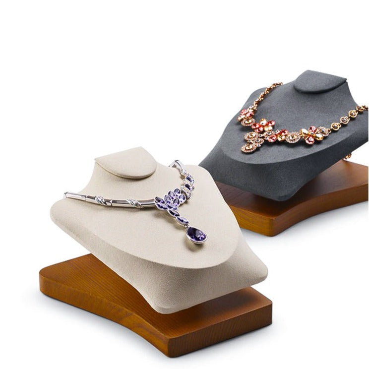 Porte Bijoux - Buste Crème-porte-bijoux- 5-Porte-Bijoux-Elegance-Blanche_00029-ORNA | Rangement pour Bijoux