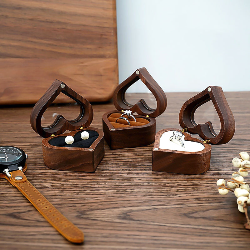 Boite à Bijoux - Fiançailles Coeur Brun Duo-boite à bijoux- Boite-a-Bijoux-Fiancaille_1__00585-ORNA | Rangement pour Bijoux