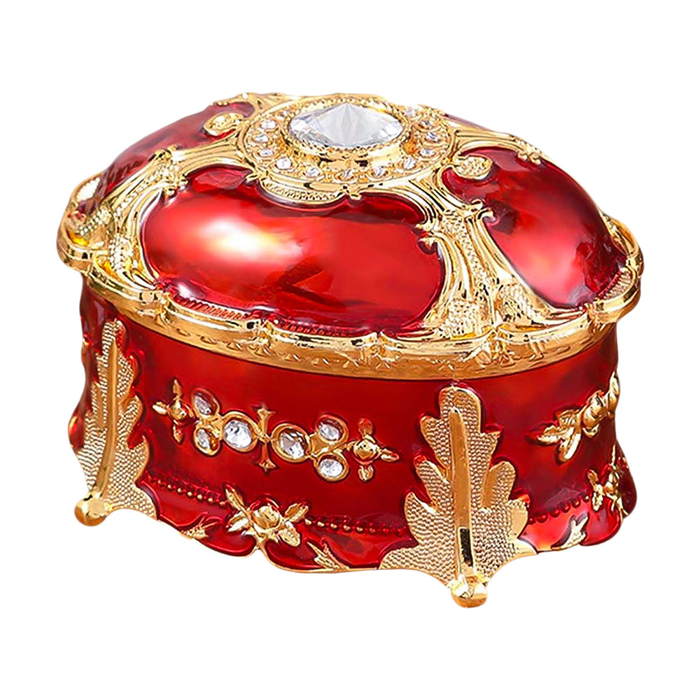 Boite à Bijoux - Vintage Royale Rouge-boite à bijoux- Boite-a-Bijoux-Luxueuse-royale-rouge-ORNA | Rangement pour Bijoux