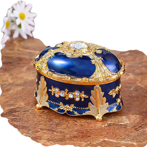 Boite à Bijoux - Vintage Royale Bleu-boite à bijoux- Boite-a-Bijoux-Luxueuse_00639-ORNA | Rangement pour Bijoux