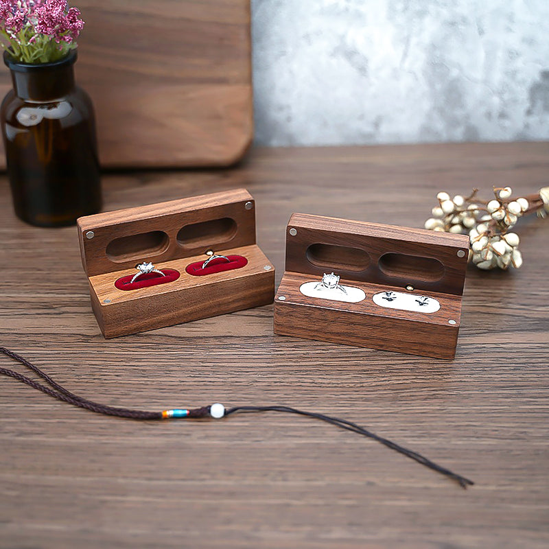 Boite à Bijoux - Double Noyer Bordeaux-boite à bijoux- boite-a-bagues-en-bois-de-noyer-boite-p_description-3-ORNA | Rangement pour Bijoux