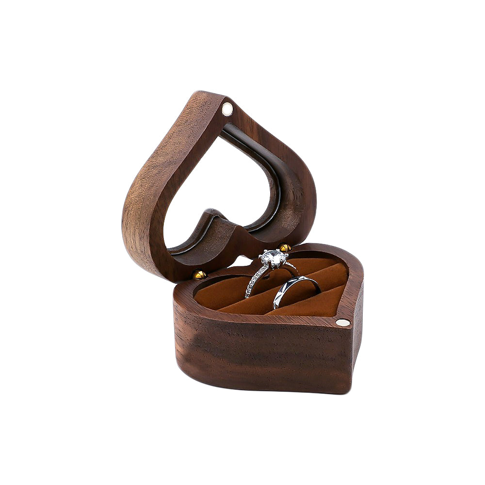 Boite à Bijoux - Fiançailles Coeur Brun Duo-boite à bijoux- boite-a-bijoux-fiancaille-marron_00577-ORNA | Rangement pour Bijoux